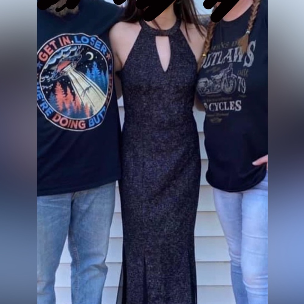 Sparkly black and grey prom dress